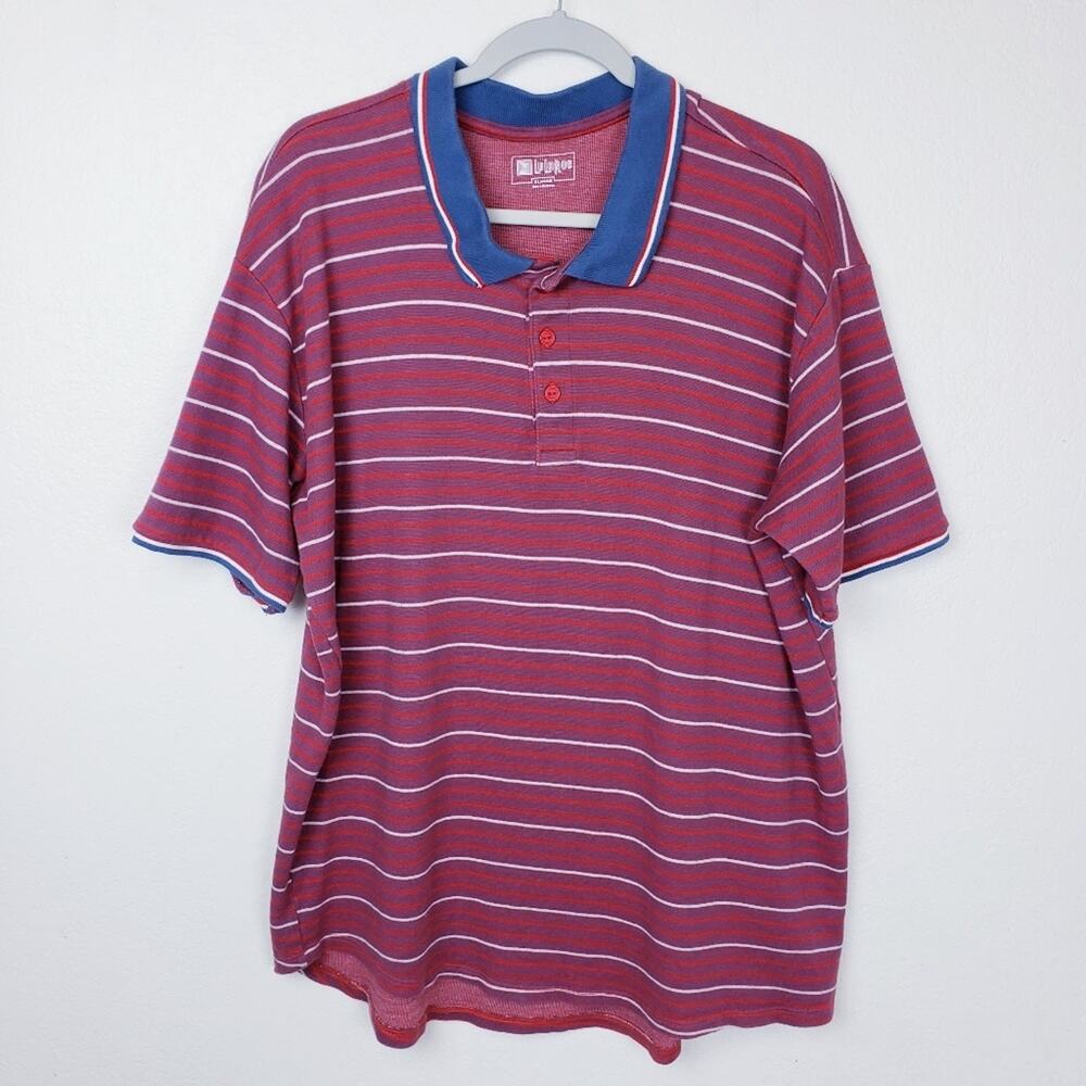 Lularoe Men's Bud Red White Blue Polo Shirt
